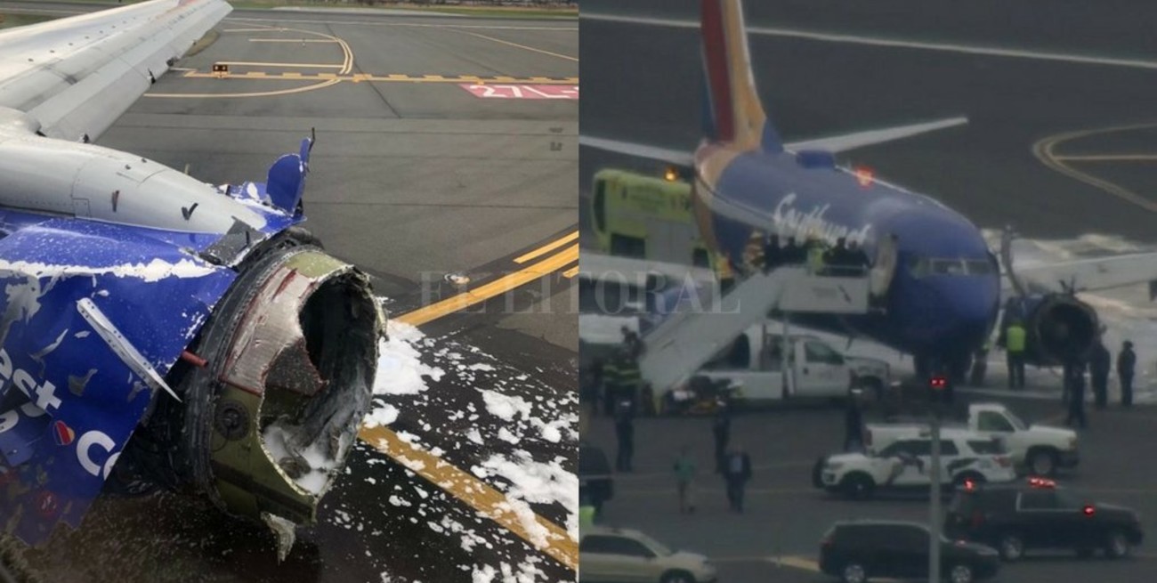 Un avión aterrizó de emergencia en Filadelfia tras romperse en vuelo uno de sus motores