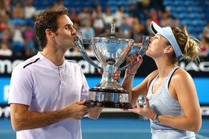 ELLITORAL_200755 |  Internet Roger Federer y Belinda Bencic se quedaron con la Copa Hopman 2018 en un histórico triunfo para Suiza.