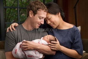 ELLITORAL_140630 |  EFE Zuckerberg y su esposa Priscilla con su hija Max.