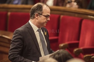 ELLITORAL_206631 |  DPA El independentista Jordi Turull, candidato a jefe del Gobierno de Cataluña, luego de dar un discurso en el Parlamento.