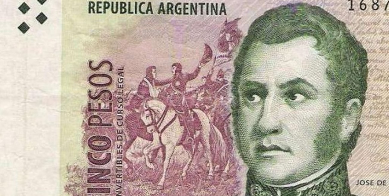 Salen de circulación los billetes de cinco pesos