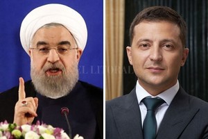 ELLITORAL_279790 |  Captura digital Los presidentes de Irán, Hasan Rohaní, y de Ucrania. Vladímir Zelenski.