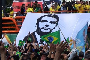 ELLITORAL_227672 |  dpa Seguidores del candidato Bolsonaro, durante una manifestación en su apoyo.