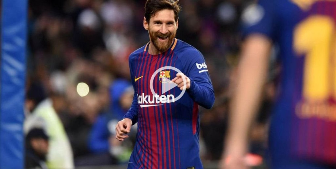 Messi marcó dos goles en dos minutos en la goleada del Barcelona