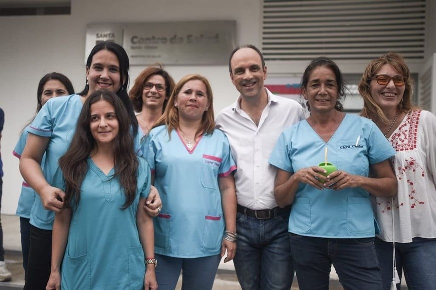 ELLITORAL_242658 |  Gentileza El intendente José Corral, en la inauguración del centro de salud