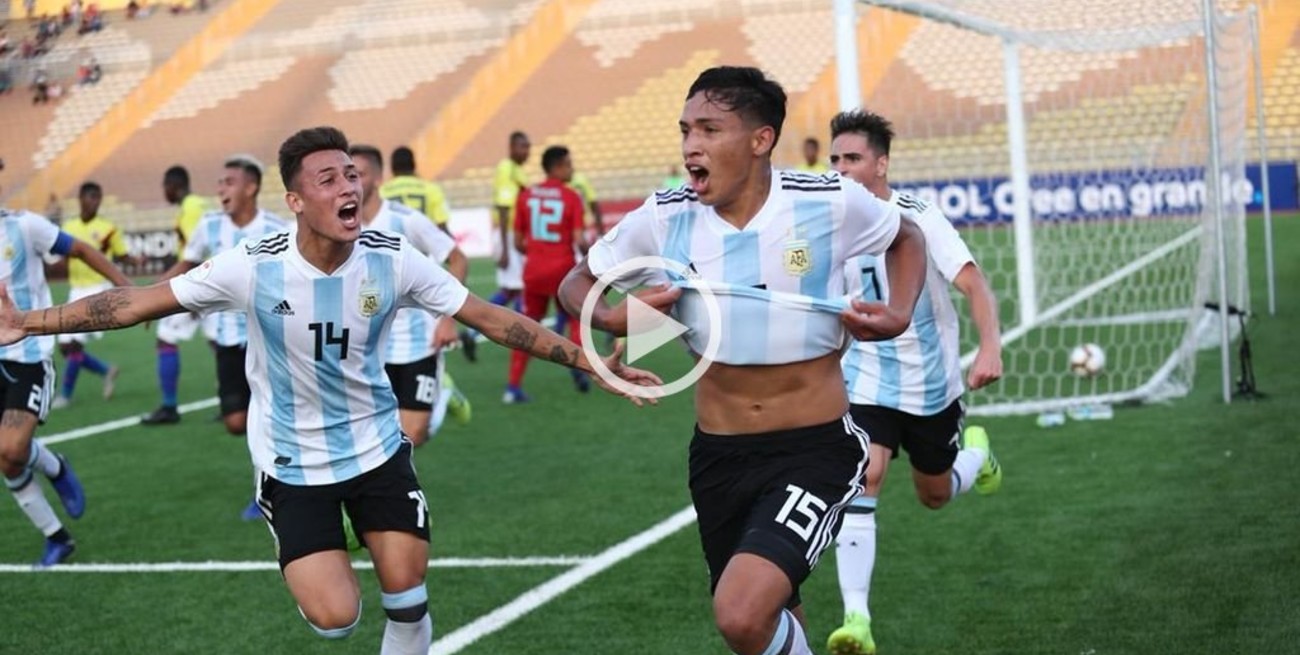 Sudamericano sub 17: Argentina derrotó a Colombia