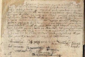 Archivo El Litoral Acta del Cabildo De Santa Fe con las firmas de algunos de los jefes del movimiento de 1580, conocido como Revolución de los 7 jefes.