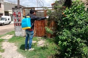 ELLITORAL_235685 |  El Litoral Personal del municipio realiza trabajos en el lugar que se detectó el caso