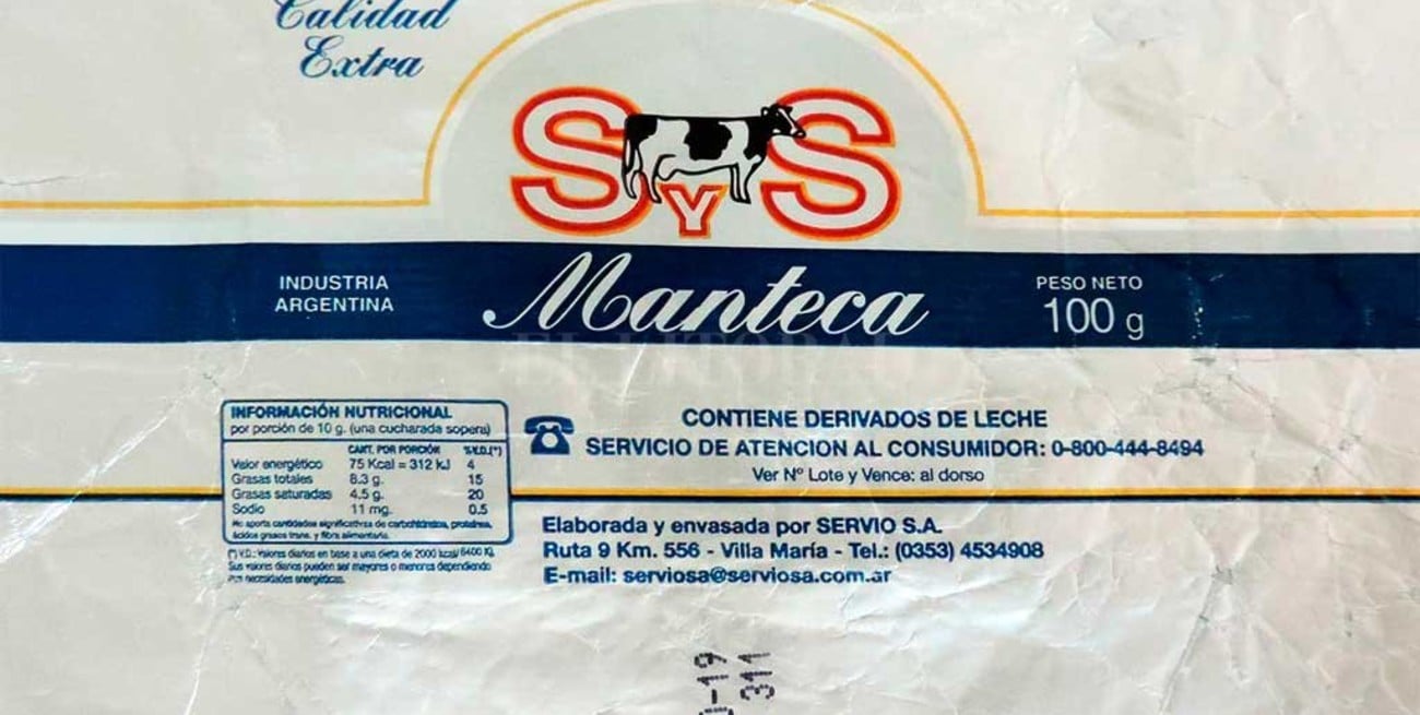 Prohíben la Manteca Calidad Extra de la marca "S&S"