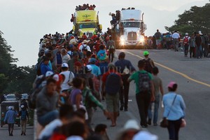 ELLITORAL_228139 |  DPA La caravana de migrantes se acerca a la frontera de México con EEUU.