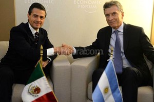 ELLITORAL_157425 |  Archivo Nieto y Macri se reunieron en el Foro Económico en Davos.