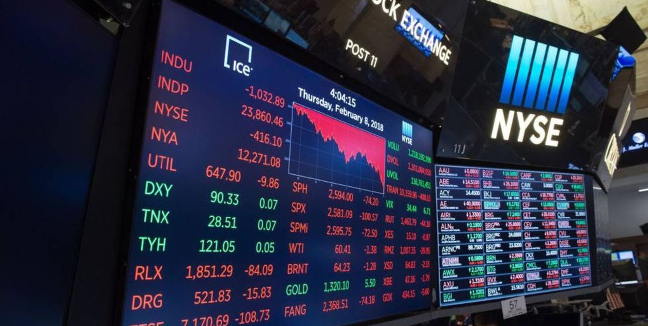 Wall Street abre con una baja de 7,29% en el Dow Jones y se frenan las operaciones