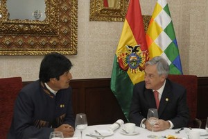 ELLITORAL_224599 |  Internet Evo Morales, presidente de Bolivia y Sebastián Piñera, presidente de Chile.