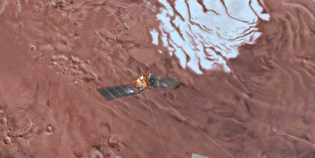 Descubren un lago de agua salada en Marte