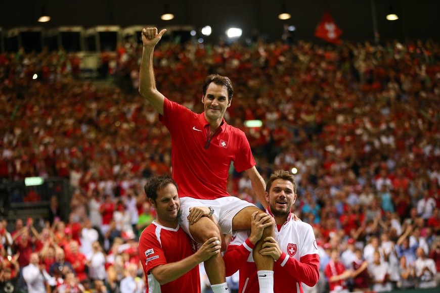 ELLITORAL_226635 |  Internet Federer le dio a Suiza el trofeo mayor en la Copa Davis en el 2014.