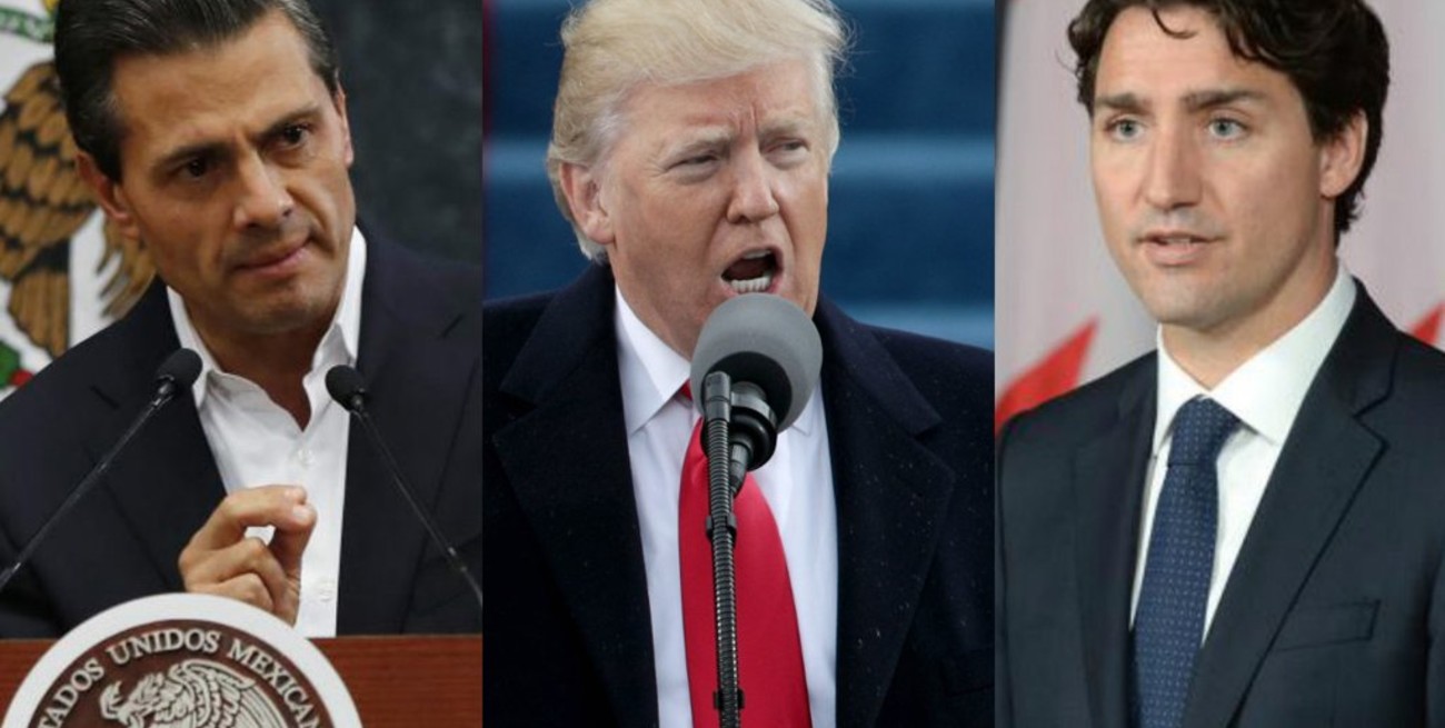 Trump, Peña Nieto y Trudeau celebran sede conjunta del Mundial 2026 