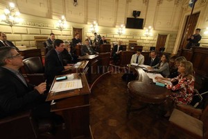 ELLITORAL_222789 |  Guillermo Di Salvatore La reunión entre representantes de los tres poderes se desarrolló en el recinto del Senado.