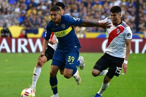 Marcelo Carroll / Clarín Almendra en el encuentro contra River, el pasado fin de semana