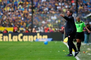 ELLITORAL_250240 |  Matías Nápoli Eduardo Magnín, el día que dirigió al equipo en la Bombonera después de la renuncia de Marini. Tuvo buenos resultados en la reserva, pero se decidió no renovarle el contrato.