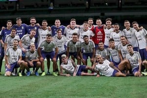 ELLITORAL_261853 |  @Argentina La foto de la selección, luego del último entrenamiento.