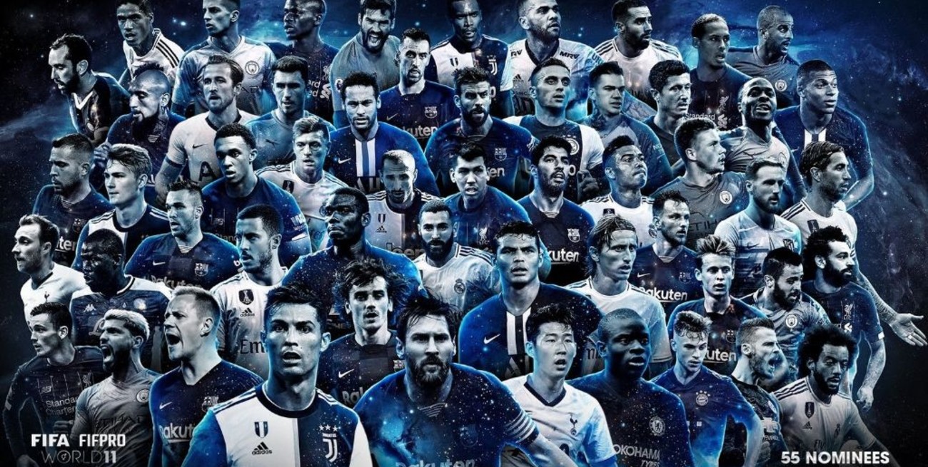 Ya están los 55 jugadores nominados para el mejor equipo del 2019