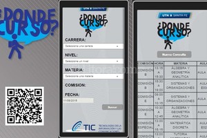 Gentileza Prensa UTN Santa Fe Así se ve. Una captura de la aplicación ¿Dónde Curso? , desarrollada por ingenieros de la UTN Santa Fe