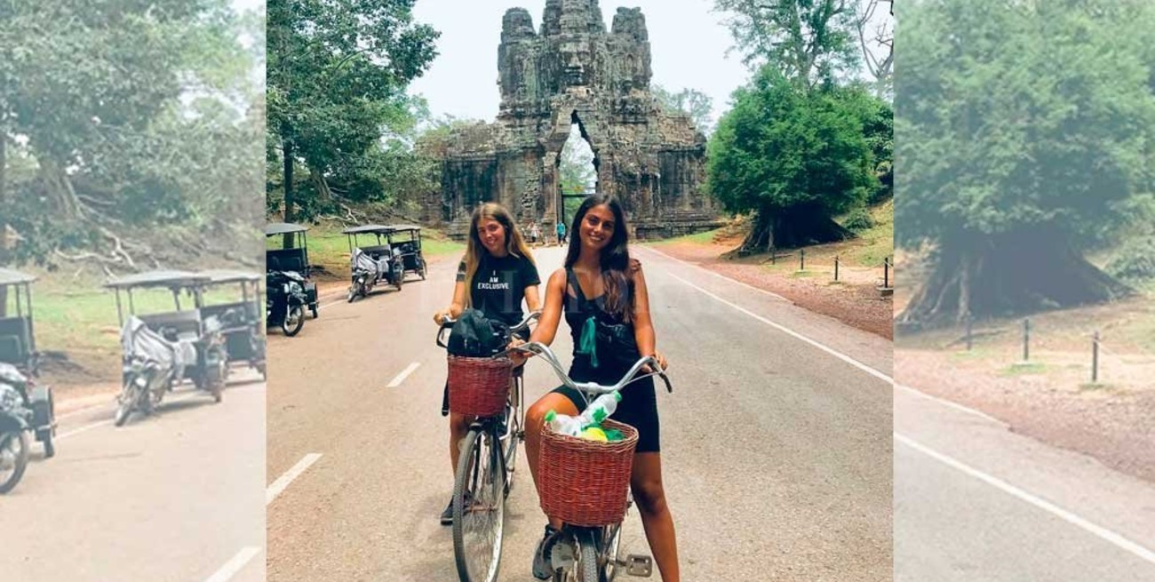 Las dos argentinas varadas en Camboya lograron salir del país y van rumbo a Tailandia