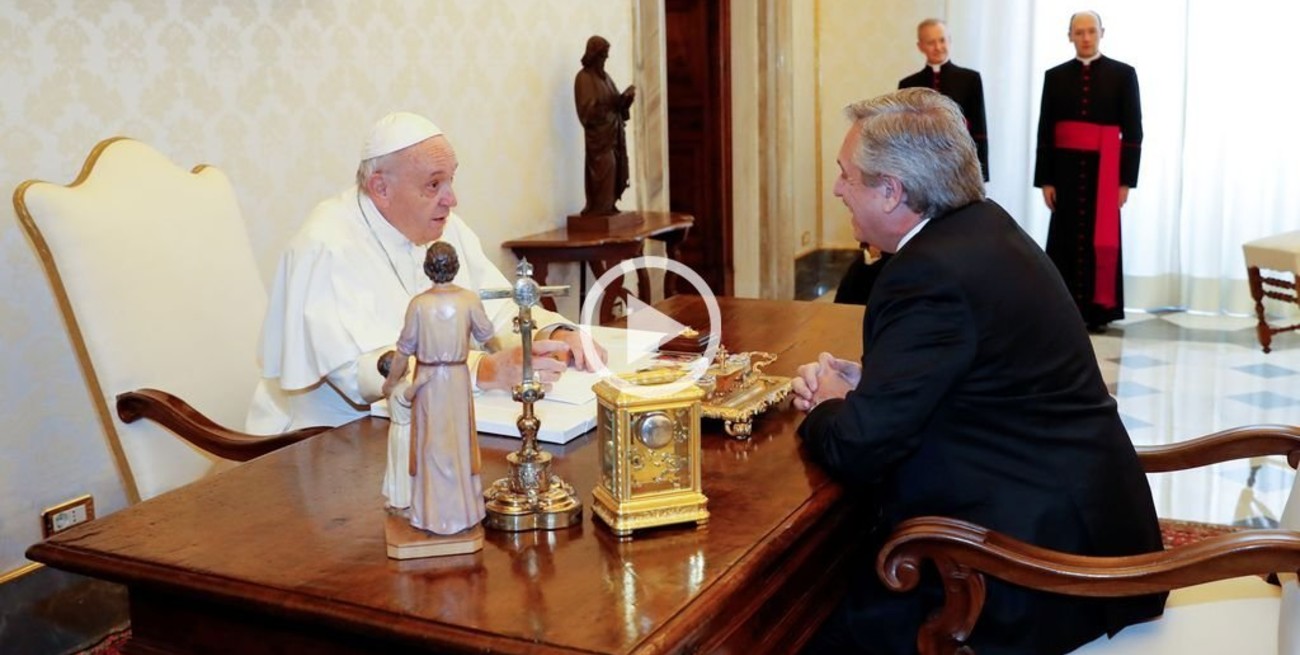 Video: Así se encontraron Alberto Fernández y el papa Francisco