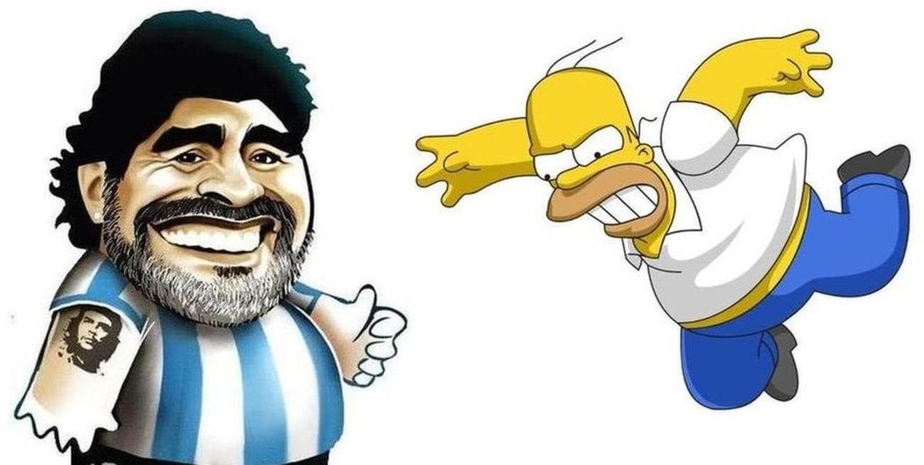 Maradona dijo que odiaba a los Simpsons y Homero le respondió