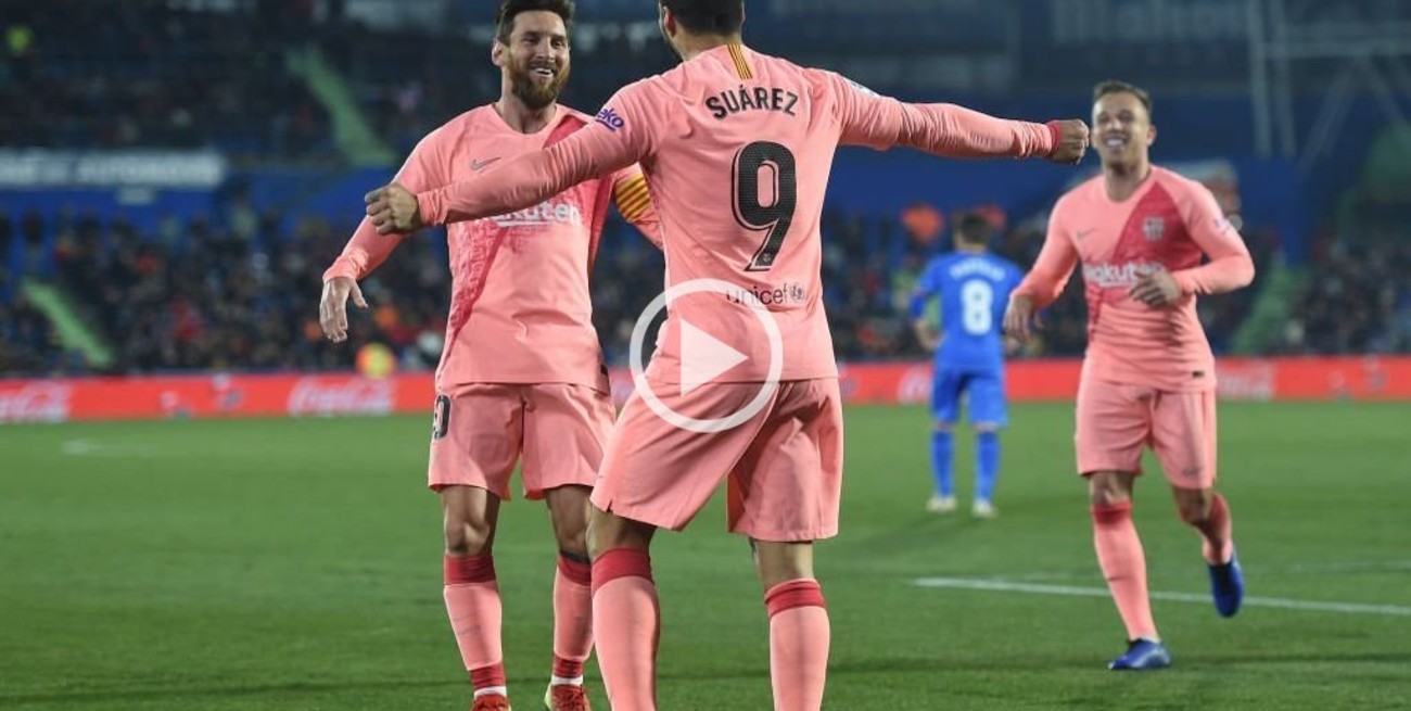 Barcelona le ganó a Getafe con gol de Messi y se afirma en la punta