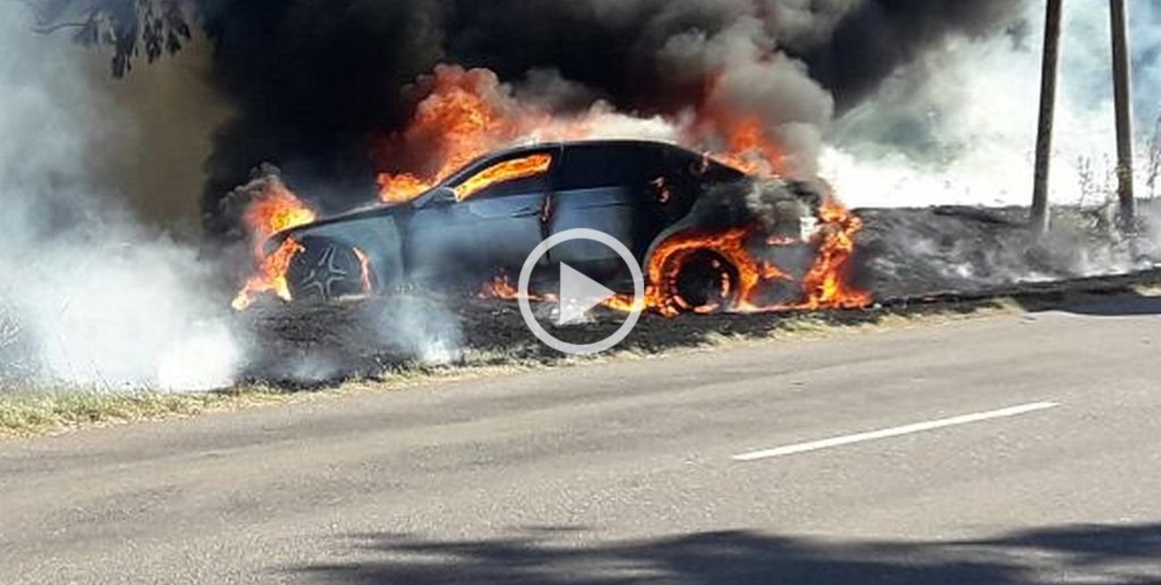 Se le quemó el auto a Passarella en Helvecia