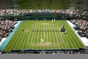 DPA American Taylor Fritz serves a ball during his match against German Alexander Zverev on day four of the Wimbledon Championships at the All England Lawn Tennis and Croquet Club in London, England, 05 July 2018. Photo: Steven Paston/PA Wire/dpa