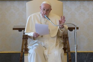 ELLITORAL_291151 |  dpa March 11, 2020 - Vatican, Vatican State:  Pope Francis during the weekly general audience in Apostolic Palace, at the Vatican Due to coronavirus concerns the Pope has begun broadcasting services (CPP/POLARIS)