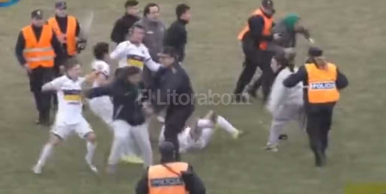 Video: batalla campal en el fútbol de Bahía Blanca