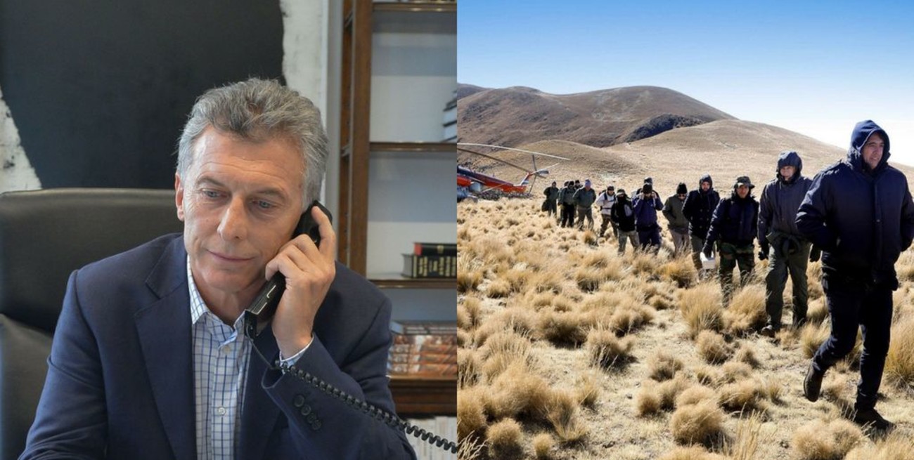 Macri felicitó al jefe de la patrulla que auxilió al helicóptero varado en Catamarca