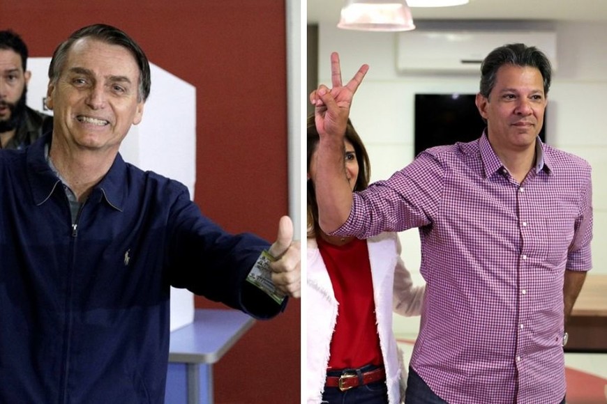 ELLITORAL_225308 |  EFE Los candidatos Ciro Gomes, Jair Bolsonaro y Fernando Haddad ya emitieron su voto en las presidenciales de Brasil.