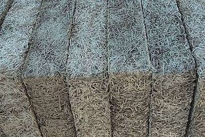 Gentileza Prensa UTN Santa Fe Así son los paneles hechos con lana de madera, cemento y agua.