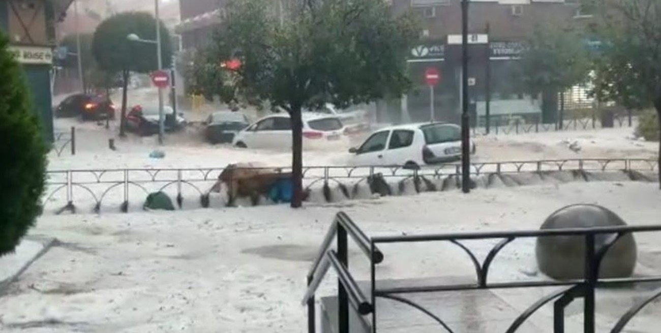 Una gran tormenta causa inundaciones en Madrid