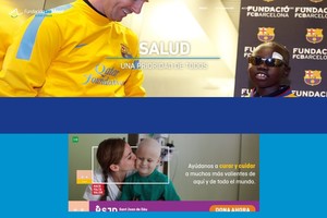Captura de pantalla. EL SITIO WEB de la Fundación Leo Messi, donde figuran las acciones que se realizan y los canales para donar.