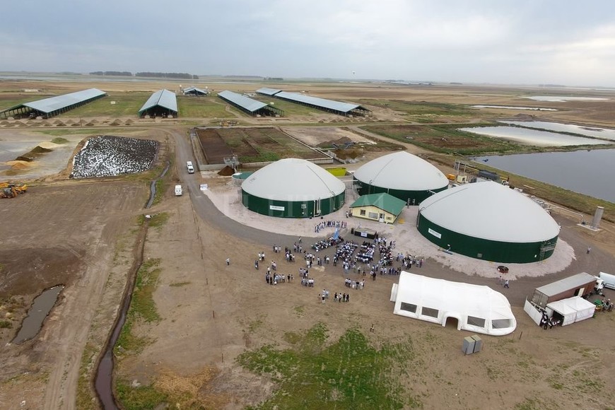 ELLITORAL_197398 |  Campolitoral Planta de biogás que aprovecha residuos orgánicos de dos tambos.
