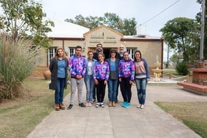 ELLITORAL_208729 |   os alumnos de San Antonio, que organizaron la fiesta, también pintaron murales en su localidad.