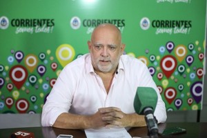ELLITORAL_362063 |  Gentileza Carlos Vignolo, ministro secretario general de la Gobernación de Corrientes en conferencia de prensa