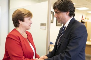 KGeorgieva Kristalina Georgieva (FMI) y Hernán Lacunza