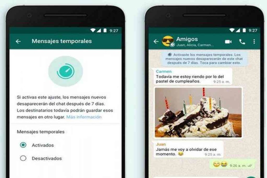 ELLITORAL_335747 |  Imagen ilustrativa Los mensajes temporales se borran automáticamente después de siete días de haber sido enviados.
