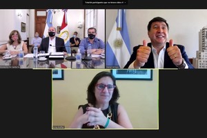 Desarrollo Social La firma del convenio fue realizada en forma virtual y se habló de las futuras tareas a encarar