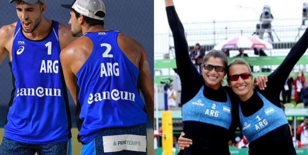 Las duplas argentinas de Beach Vóley ya conocen rivales para los Juegos Olímpicos