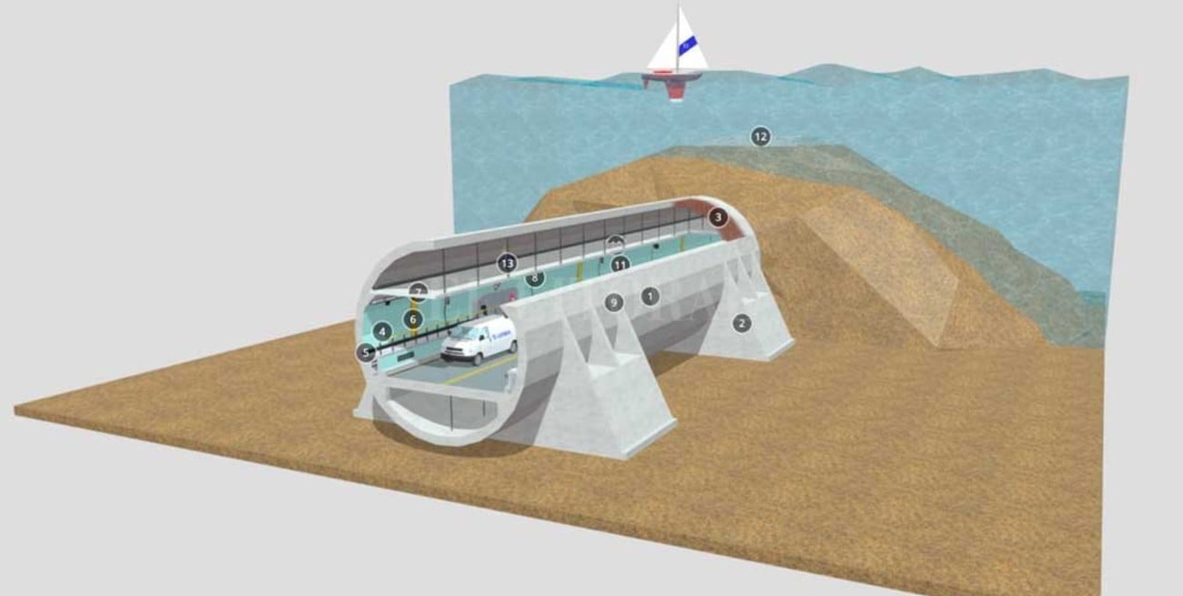 Navegá el túnel subfluvial en 3D