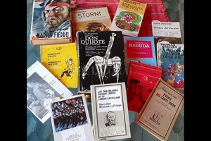 ELLITORAL_371815 |  Gentileza Sade Filial Santa Fe Cervantes (el homenajeado de la fecha), José Hernández, García Lorca, Alfonsina Storni y Miguel Hernández, parte del recorrido que desarrollarán los miembros de la Sade Santa Fe.