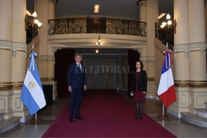 Flavio Raina Emilio Jatón junto a Claude Scherer Effosse.