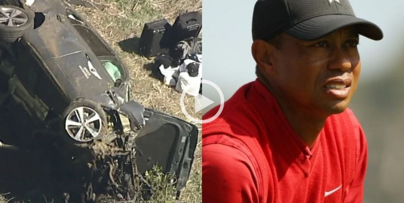Tiger Woods resultó herido en un accidente automovilístico